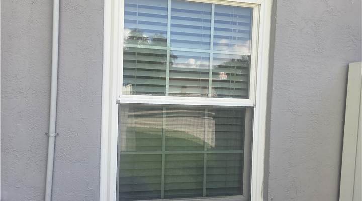 Clean exterior window after window cleaning