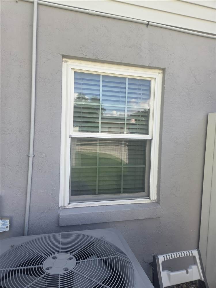 Clean exterior window after professional window cleaning